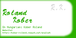 roland kober business card